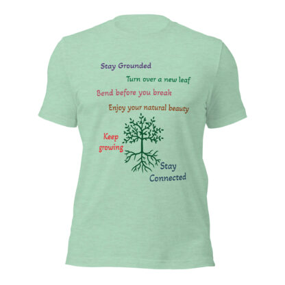Stay Grounded teeshirt with an image of a rooted tree